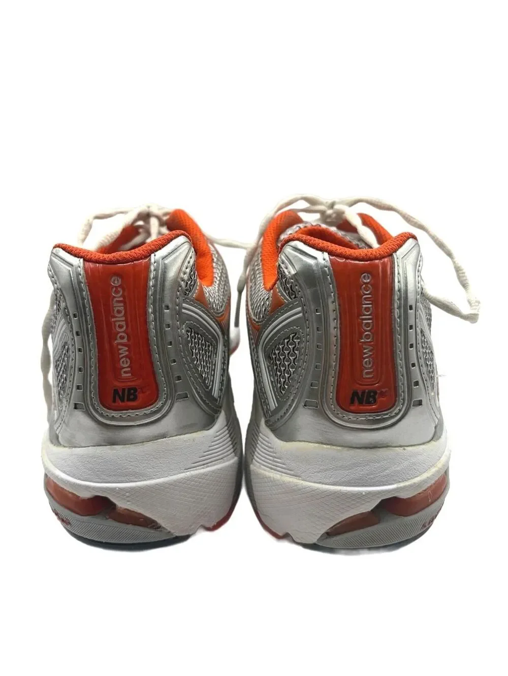 Vintage New Balance 1224 Y2K Mesh Running Shoes Silver Orange Men’s 13